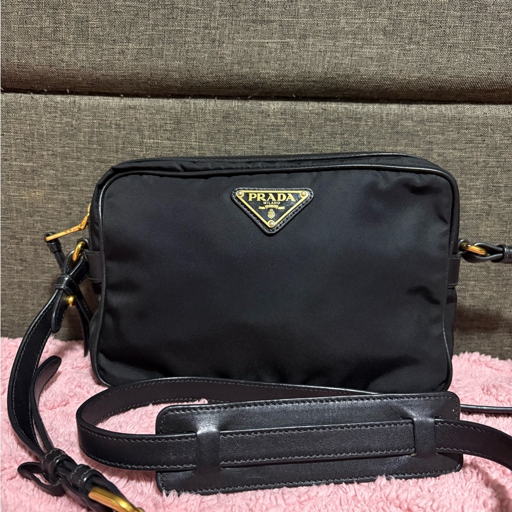 Prada Black Nylon Camera bag